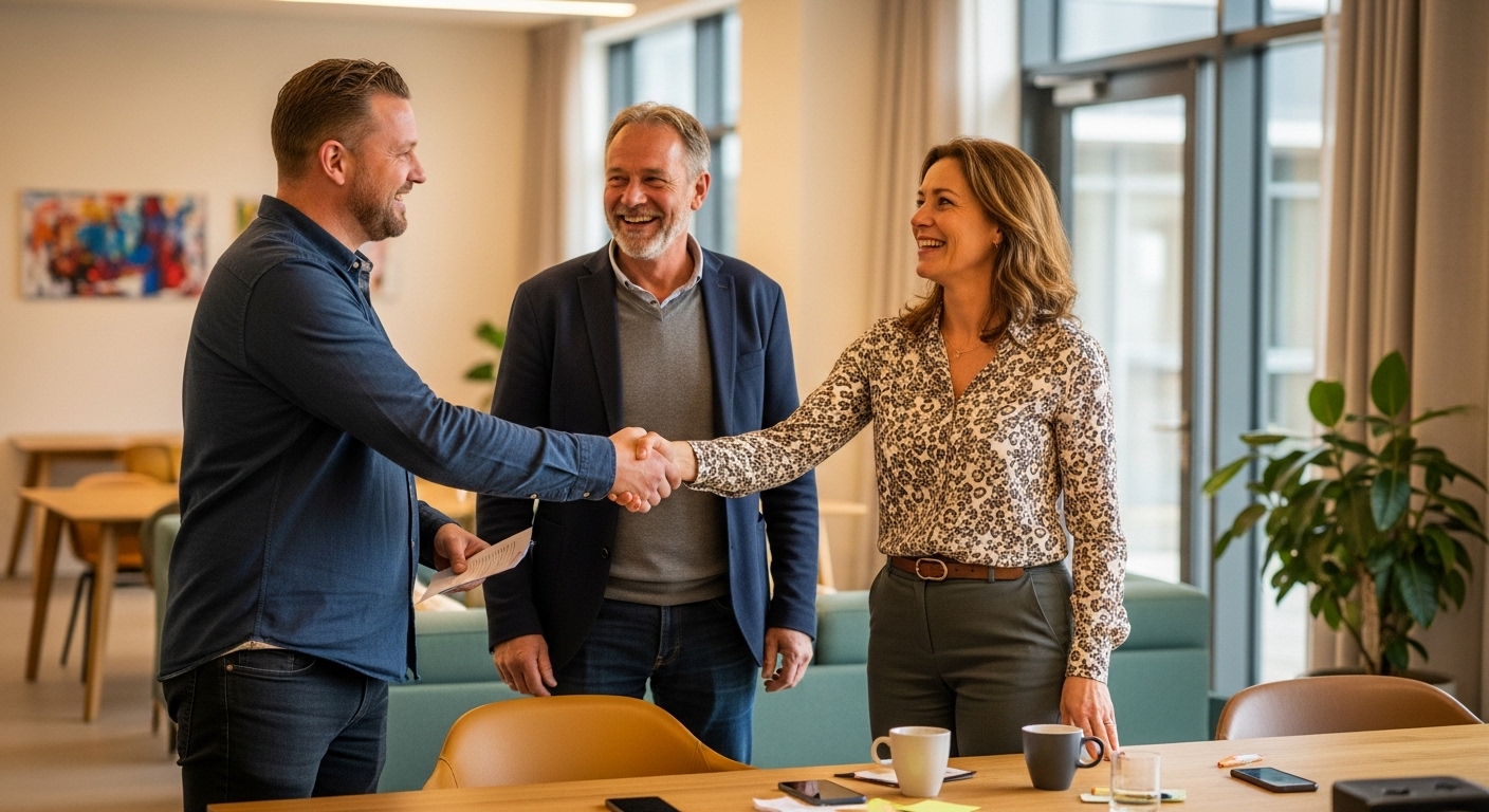 Een gedetineerde van de BBA afdeling is onderweg naar zijn werk